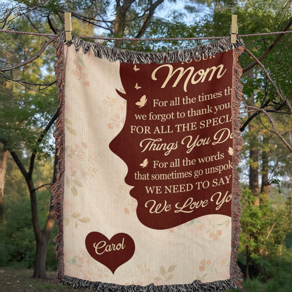 Blankets Personalized To Our Mom Woven Blanket – Custom Name Heart Family Throw, Mother’s Day Gift from Kids Personalized To Our Mom Woven Blanket – Custom Name Heart Family Throw, Mother’s Day Gift from Kids