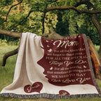 Blankets Personalized To Our Mom Woven Blanket – Custom Name Heart Family Throw, Mother’s Day Gift from Kids Personalized To Our Mom Woven Blanket – Custom Name Heart Family Throw, Mother’s Day Gift from Kids