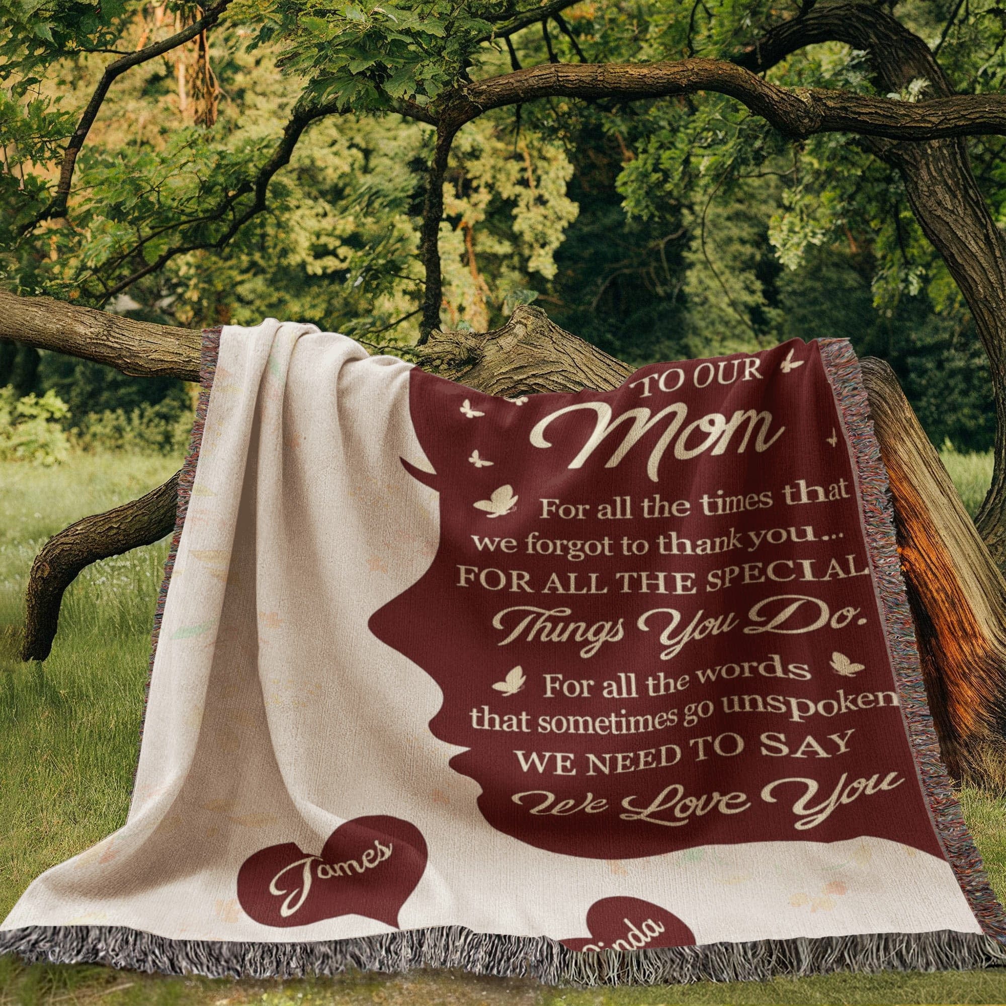 Blankets Personalized To Our Mom Woven Blanket – Custom Name Heart Family Throw, Mother’s Day Gift from Kids Personalized To Our Mom Woven Blanket – Custom Name Heart Family Throw, Mother’s Day Gift from Kids