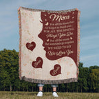 Blankets Personalized To Our Mom Woven Blanket – Custom Name Heart Family Throw, Mother’s Day Gift from Kids Personalized To Our Mom Woven Blanket – Custom Name Heart Family Throw, Mother’s Day Gift from Kids