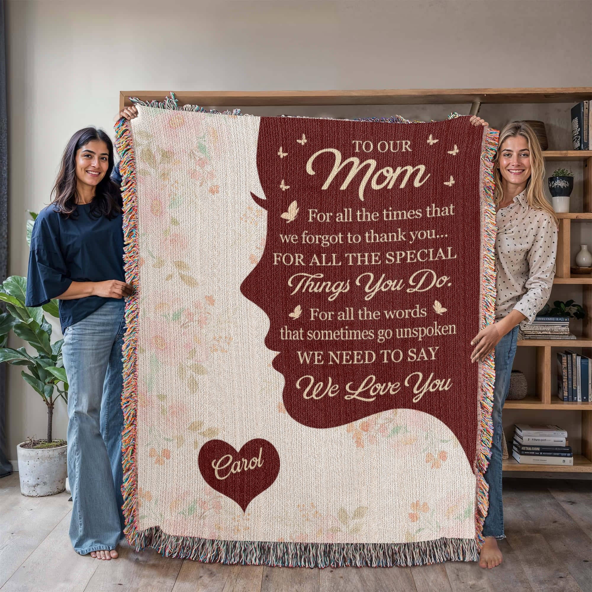 Blankets Personalized To Our Mom Woven Blanket – Custom Name Heart Family Throw, Mother’s Day Gift from Kids Personalized To Our Mom Woven Blanket – Custom Name Heart Family Throw, Mother’s Day Gift from Kids