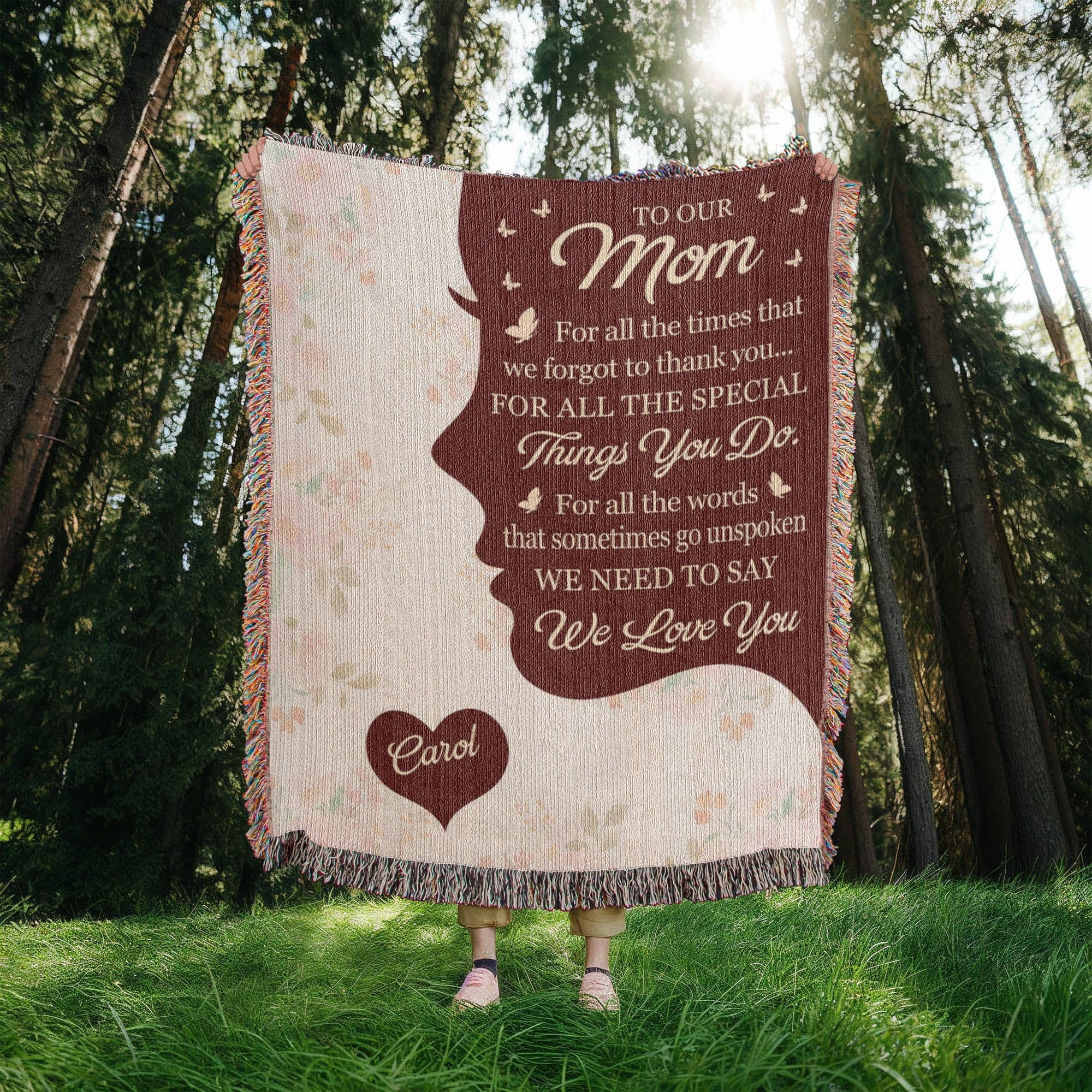 Blankets Personalized To Our Mom Woven Blanket – Custom Name Heart Family Throw, Mother’s Day Gift from Kids Personalized To Our Mom Woven Blanket – Custom Name Heart Family Throw, Mother’s Day Gift from Kids