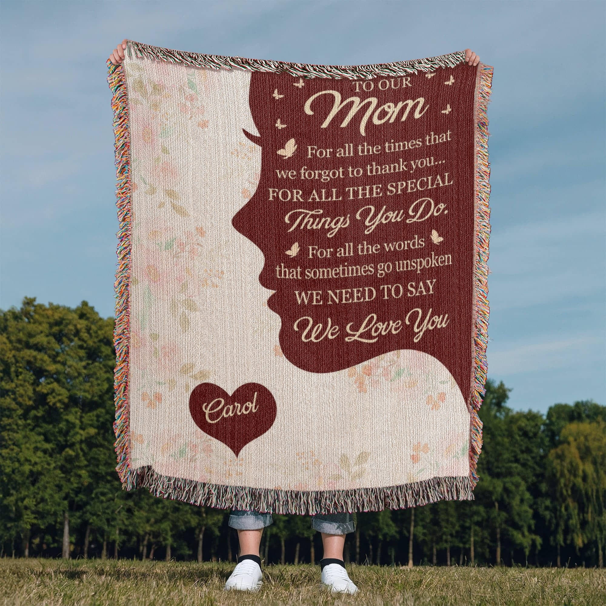 Blankets Personalized To Our Mom Woven Blanket – Custom Name Heart Family Throw, Mother’s Day Gift from Kids Personalized To Our Mom Woven Blanket – Custom Name Heart Family Throw, Mother’s Day Gift from Kids