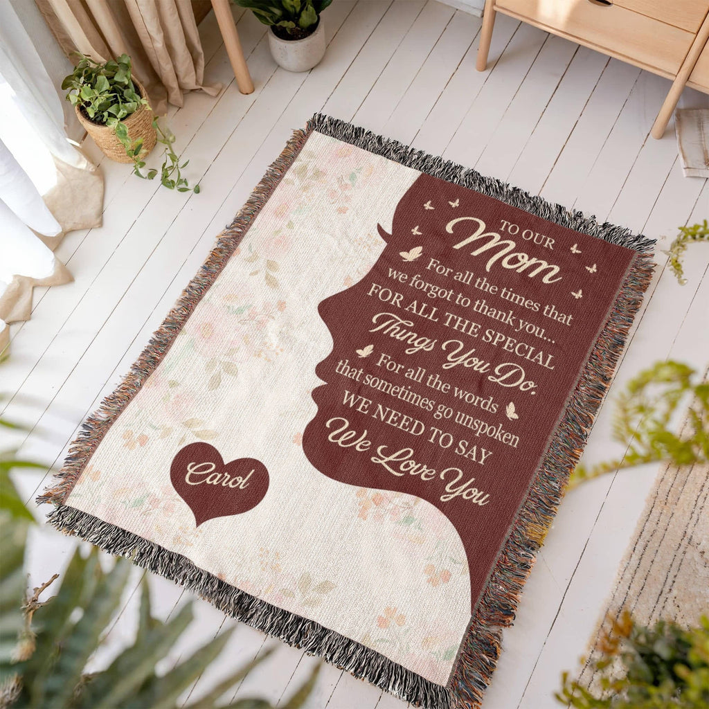 Blankets Personalized To Our Mom Woven Blanket – Custom Name Heart Family Throw, Mother’s Day Gift from Kids Personalized To Our Mom Woven Blanket – Custom Name Heart Family Throw, Mother’s Day Gift from Kids
