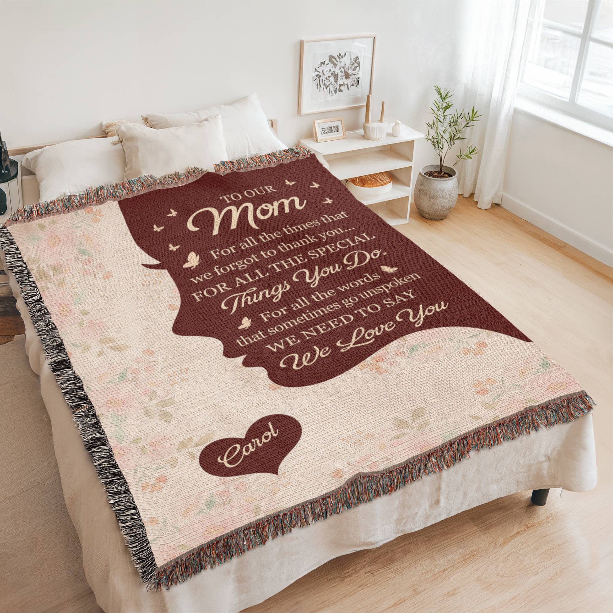 Blankets Personalized To Our Mom Woven Blanket – Custom Name Heart Family Throw, Mother’s Day Gift from Kids Personalized To Our Mom Woven Blanket – Custom Name Heart Family Throw, Mother’s Day Gift from Kids