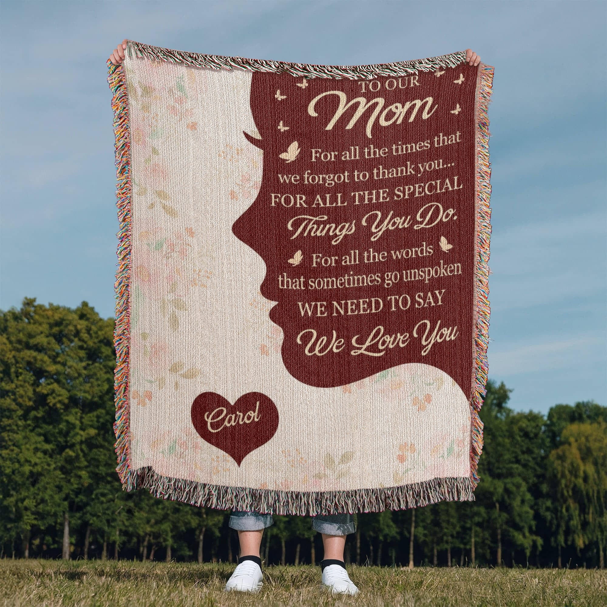 Blankets Personalized To Our Mom Woven Blanket – Custom Name Heart Family Throw, Mother’s Day Gift from Kids Personalized To Our Mom Woven Blanket – Custom Name Heart Family Throw, Mother’s Day Gift from Kids