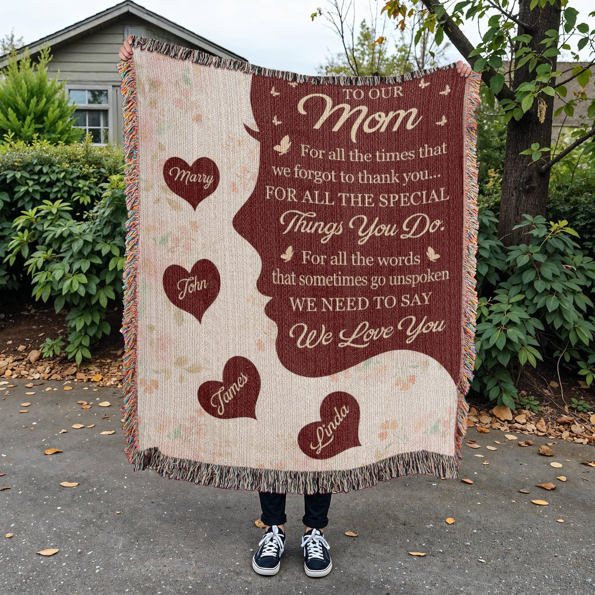 Blankets Personalized To Our Mom Woven Blanket – Custom Name Heart Family Throw, Mother’s Day Gift from Kids Personalized To Our Mom Woven Blanket – Custom Name Heart Family Throw, Mother’s Day Gift from Kids