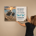 wall art Personalized Turtle Couple Canvas - So Many in the Sea Yet I Found You Personalized Turtle Couple Canvas - So Many in the Sea Yet I Found You