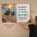 wall art Personalized Turtle Couple Canvas - So Many in the Sea Yet I Found You Personalized Turtle Couple Canvas - So Many in the Sea Yet I Found You