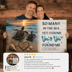 wall art Personalized Turtle Couple Canvas - So Many in the Sea Yet I Found You Personalized Turtle Couple Canvas - So Many in the Sea Yet I Found You