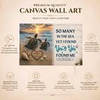 wall art Personalized Turtle Couple Canvas - So Many in the Sea Yet I Found You Personalized Turtle Couple Canvas - So Many in the Sea Yet I Found You