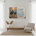 wall art Personalized Turtle Couple Canvas - So Many in the Sea Yet I Found You Personalized Turtle Couple Canvas - So Many in the Sea Yet I Found You