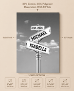 Custom Couple Names and Date Canvas