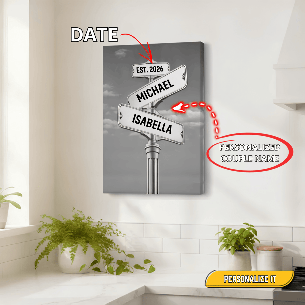 Personalized Established Year Canvas