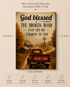 Rustic Country Road Couple Canvas