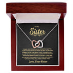 Jewelry Sister Gift-Interlocking Hearts Necklace