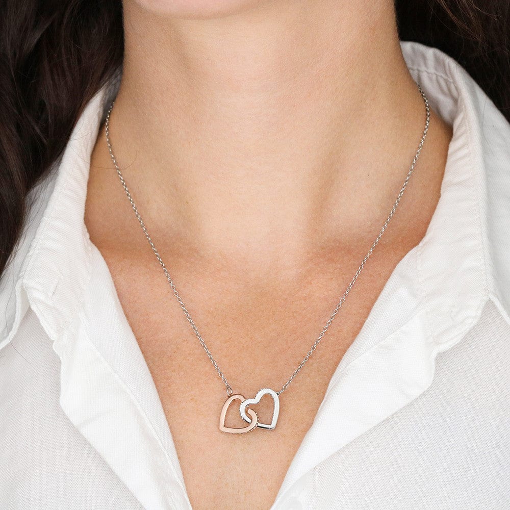 Jewelry Sister Gift-Interlocking Hearts Necklace