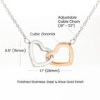 Jewelry Sister Gift-Interlocking Hearts Necklace