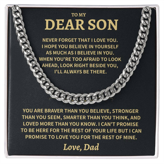 Jewelry Son Gift-Cuban Link Chain-From Dad