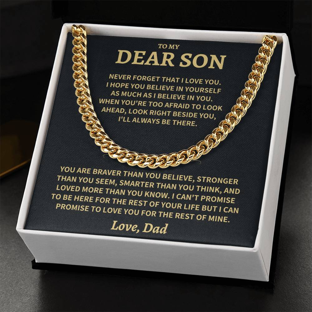 Jewelry Son Gift-Cuban Link Chain-From Dad