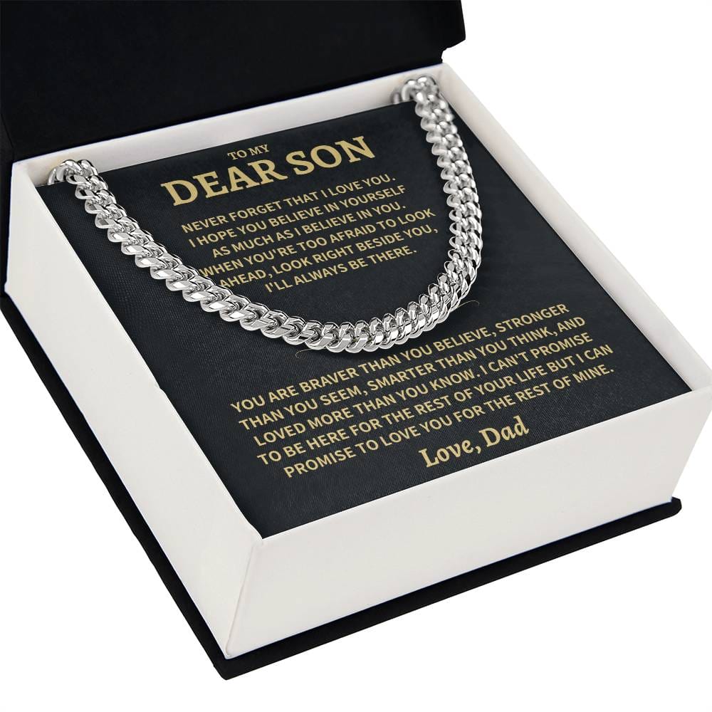 Jewelry Son Gift-Cuban Link Chain-From Dad