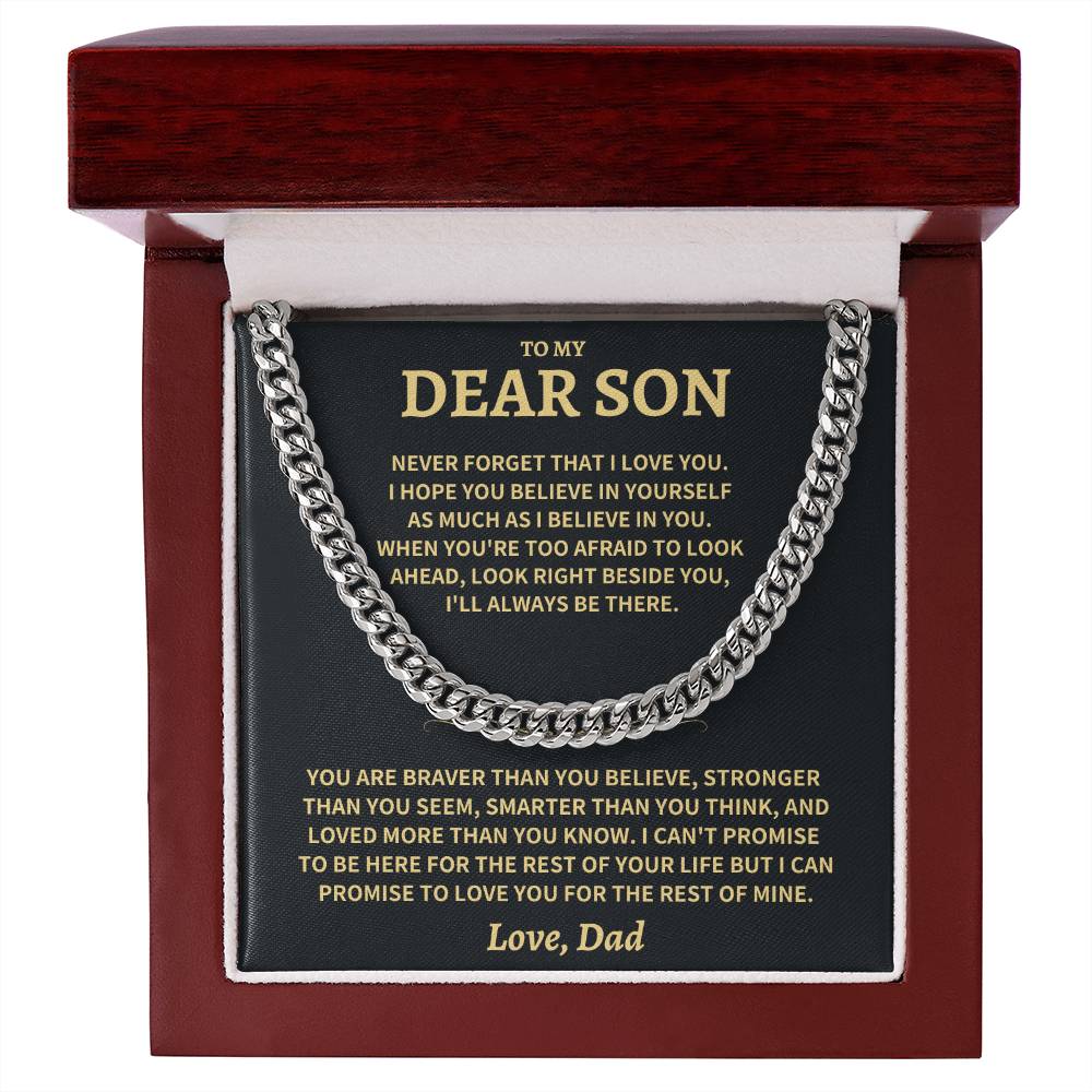 Jewelry Son Gift-Cuban Link Chain-From Dad