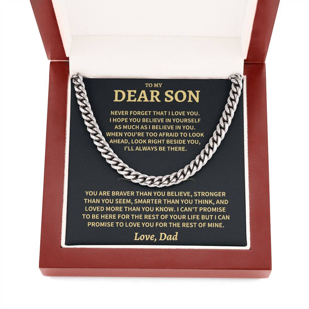 Jewelry Son Gift-Cuban Link Chain-From Dad