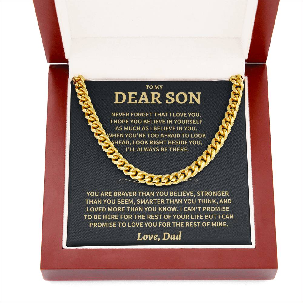 Jewelry Son Gift-Cuban Link Chain-From Dad