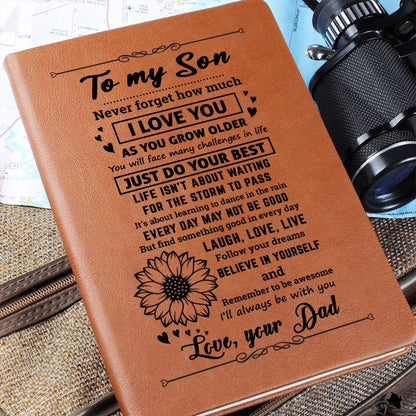 Jewelry Son Gift From Dad, "Believe In Yourself", Graphic Journal