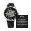 Jewelry Son Gift From Dad, "Never Forget", Openwork Watch Son Gift From Dad, "Never Forget", Openwork Watch
