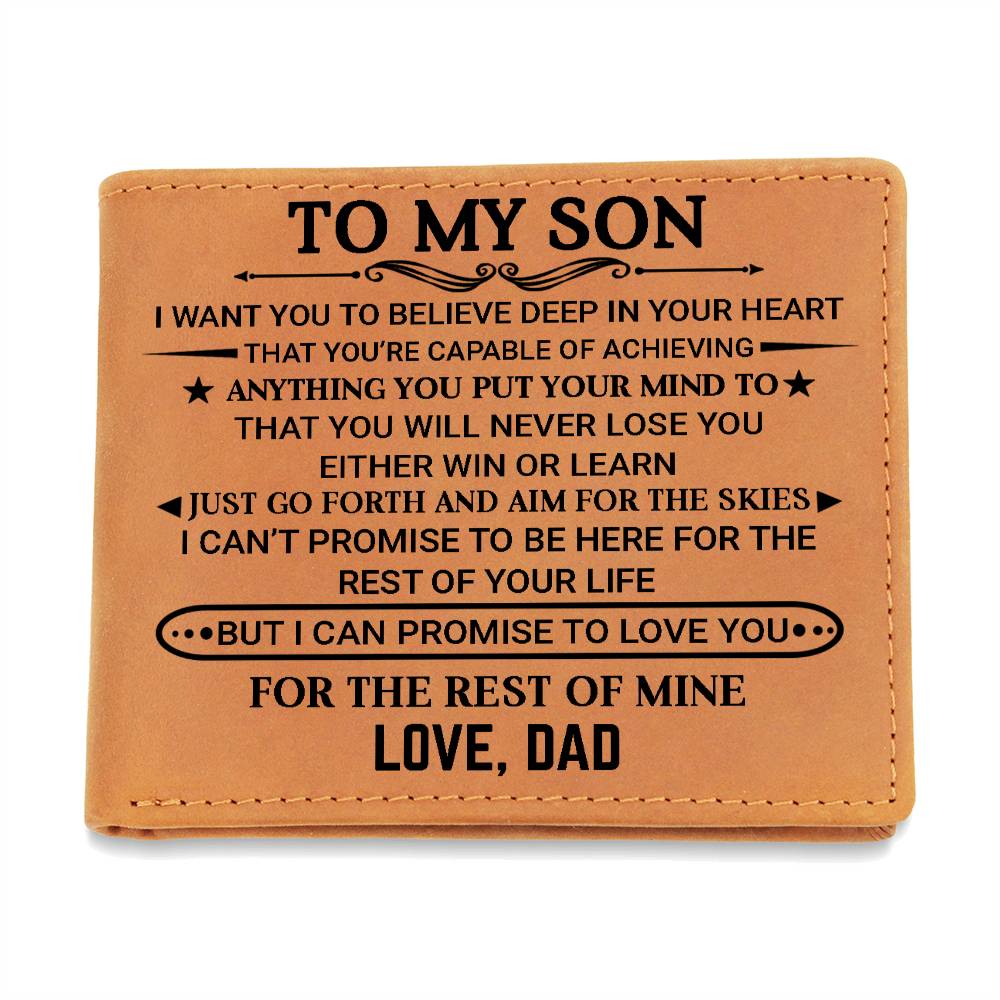 Jewelry Son Gift- Leather Wallet-From Dad