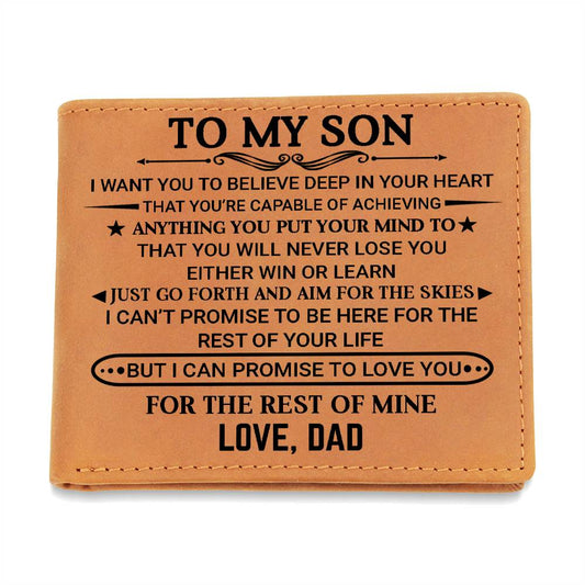 Jewelry Son Gift- Leather Wallet-From Dad