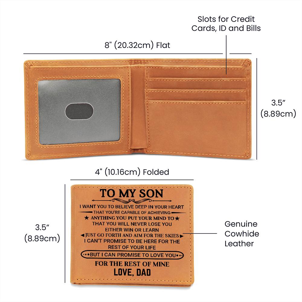 Jewelry Son Gift- Leather Wallet-From Dad