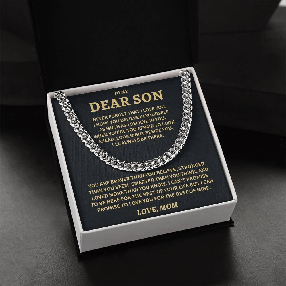 Jewelry Son Gift-Never Forget-From Mom