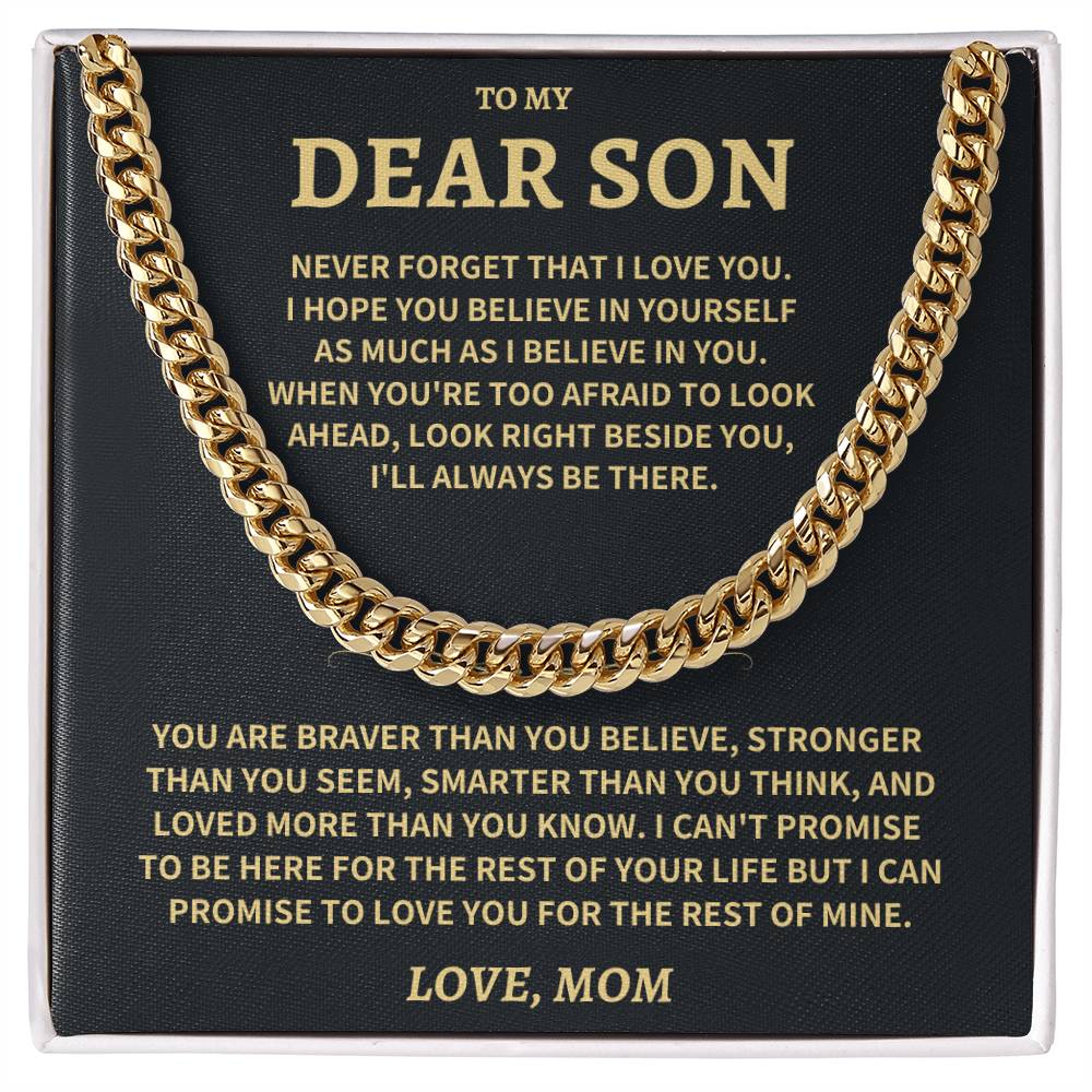 Jewelry Son Gift-Never Forget-From Mom