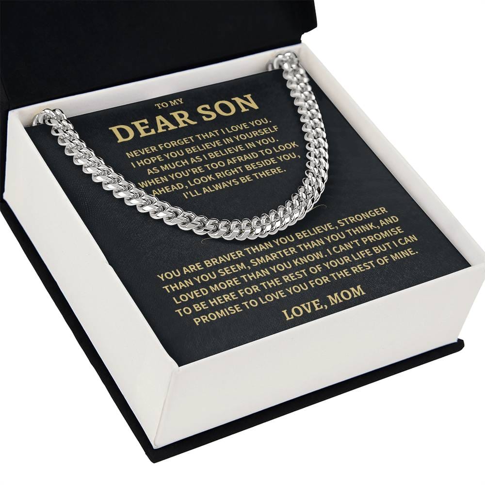 Jewelry Son Gift-Never Forget-From Mom