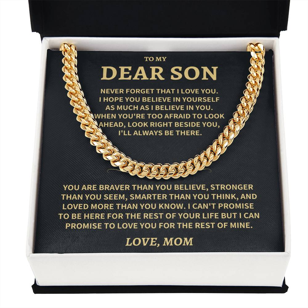 Jewelry Son Gift-Never Forget-From Mom