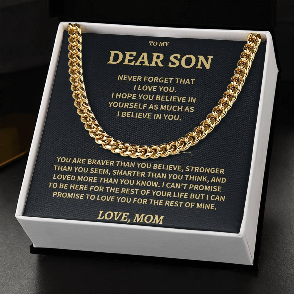 Jewelry Son Gift-Never Forget-From MOM