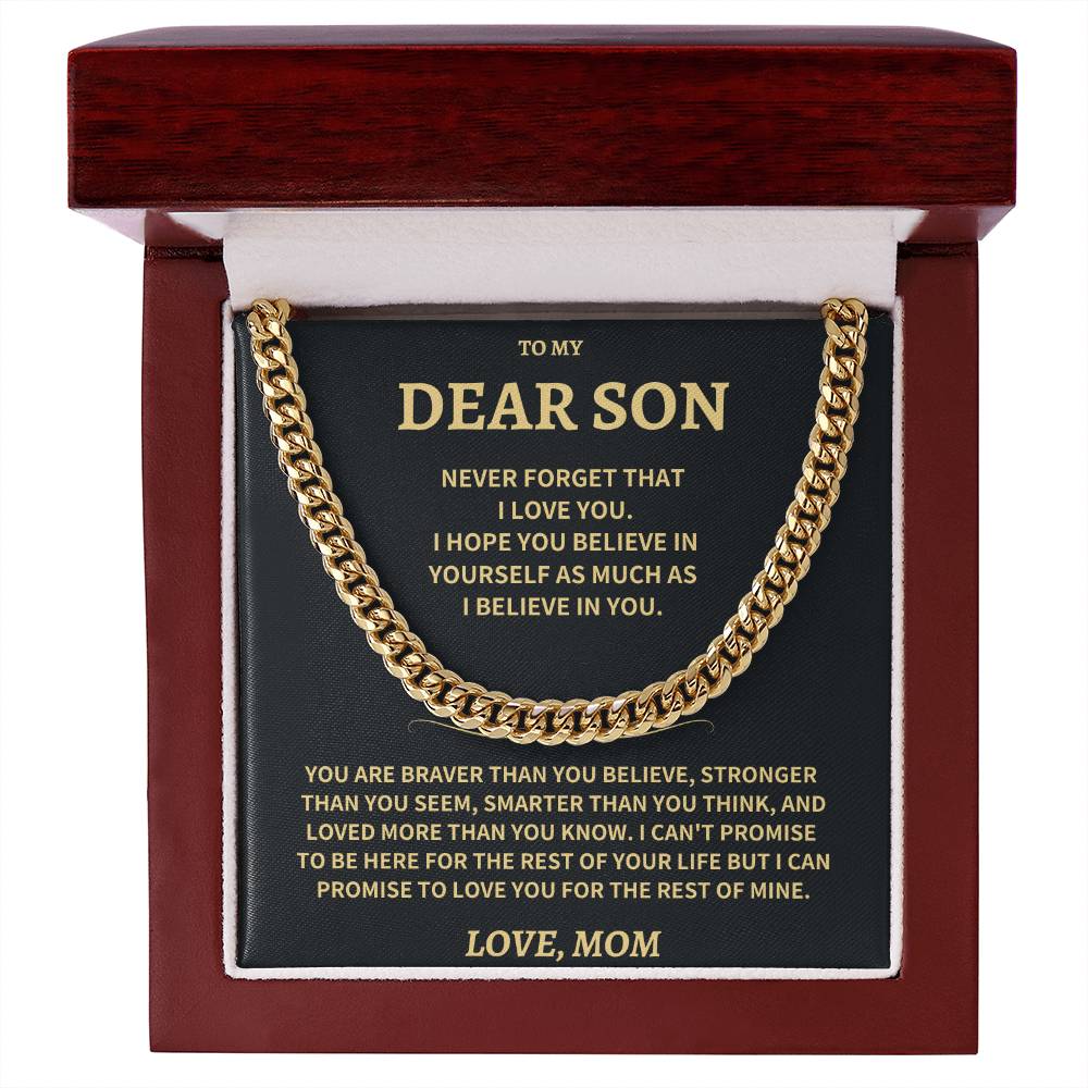 Jewelry Son Gift-Never Forget-From MOM