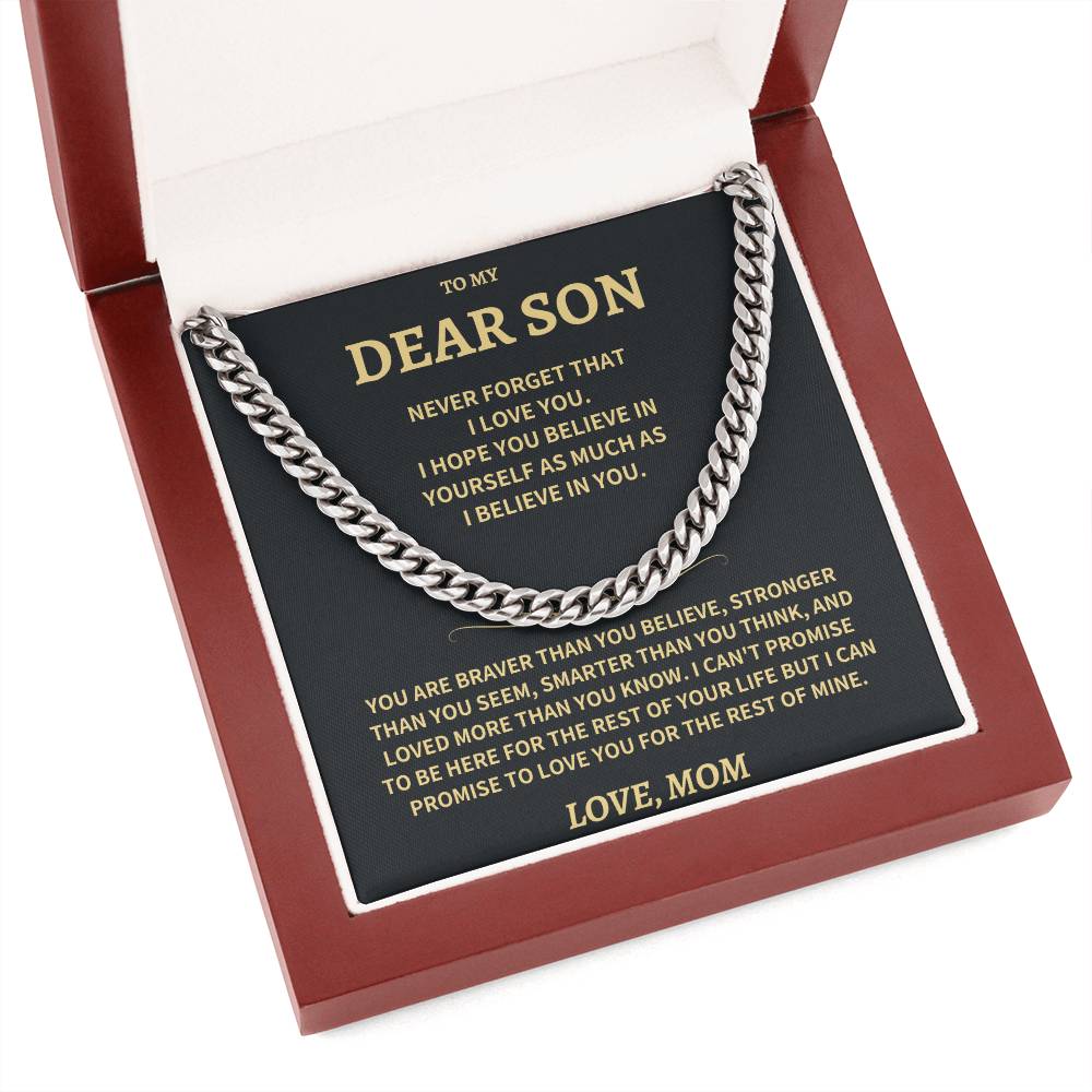 Jewelry Son Gift-Never Forget-From MOM