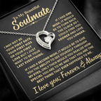 Jewelry To My Beautiful Soulmate Gift, "Forever & Always", Heart Necklace To My Beautiful Soulmate Gift, "Forever & Always", Heart Necklace