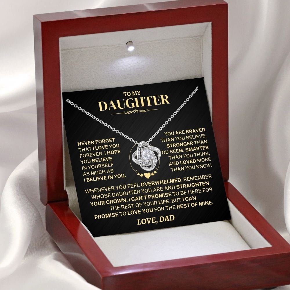 Jewelry To My Daughter Gift From Dad,"Never Forget That I Love You",Knot Necklace To My Daughter Gift From Dad,"Never Forget That I Love You",Knot Necklace