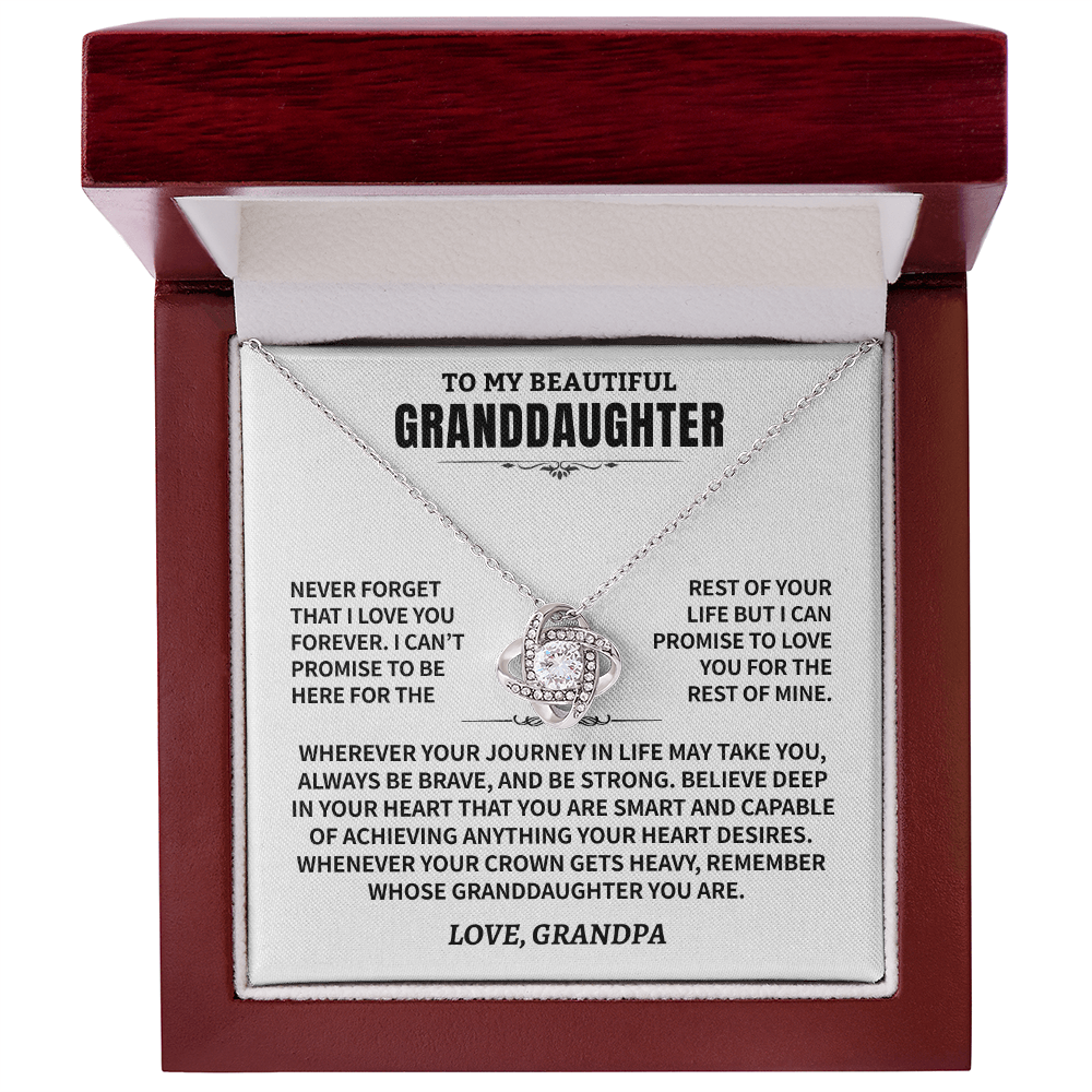 Jewelry To My Granddaughter Gift From Grandpa, "Never Forget That I Love You" To My Granddaughter Gift From Grandpa, "Never Forget That I Love You"