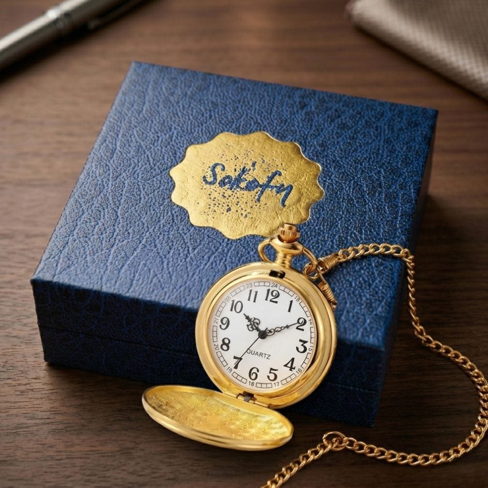 personalized watches To My Grandson - From Grandpa, Vintage-Style Gold Pocket Watch Gift Set To My Grandson - From Grandpa, Vintage-Style Gold Pocket Watch Gift Set