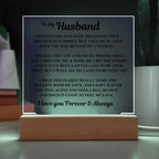 Jewelry To My Husband Acrylic Plaque – “Meeting You Was Fate” Romantic LED Gift To My Husband Acrylic Plaque – “Meeting You Was Fate” Romantic LED Gift