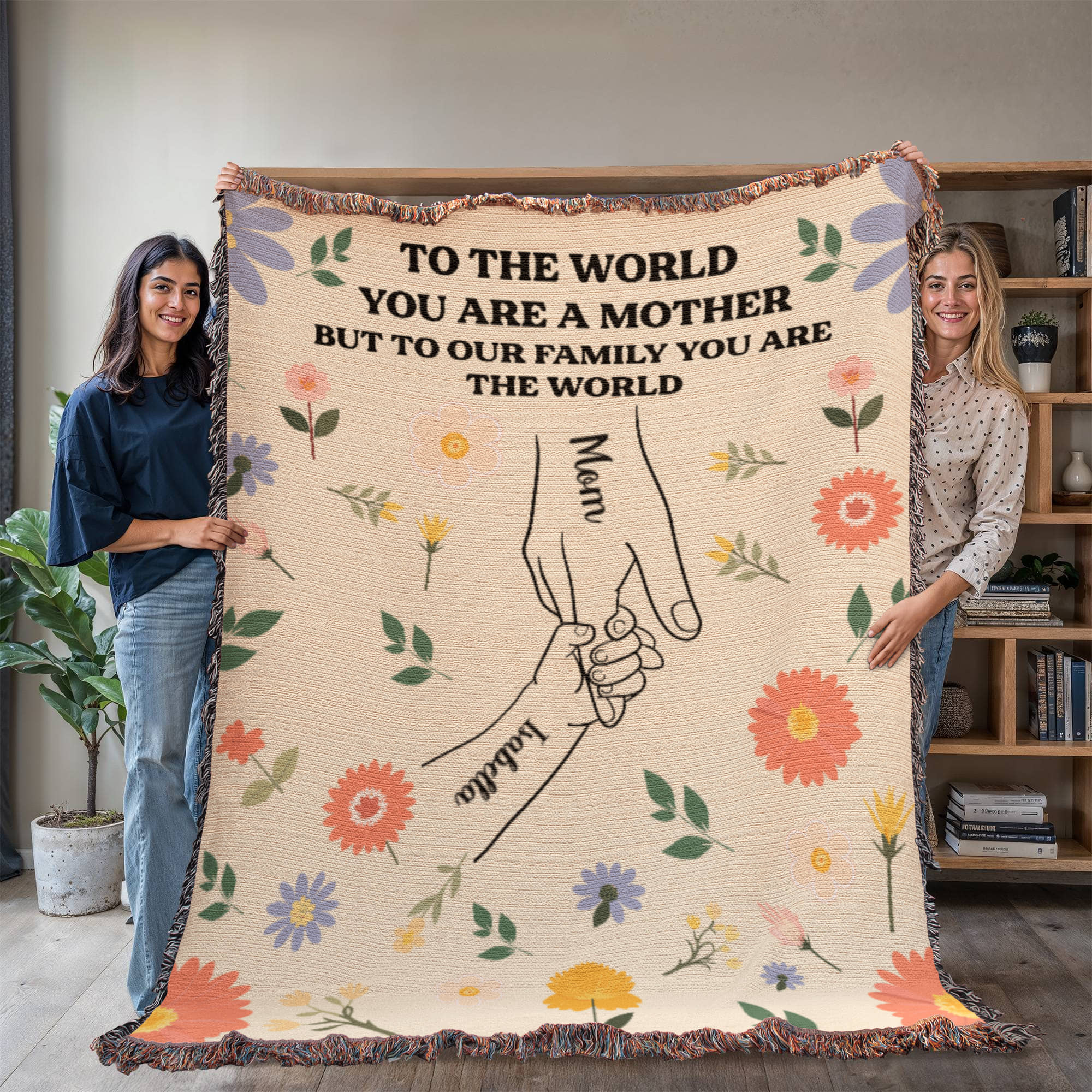 Blankets To the World You Are a Mother – Floral Woven Throw Blanket. To the World You Are a Mother – Floral Woven Throw Blanket.