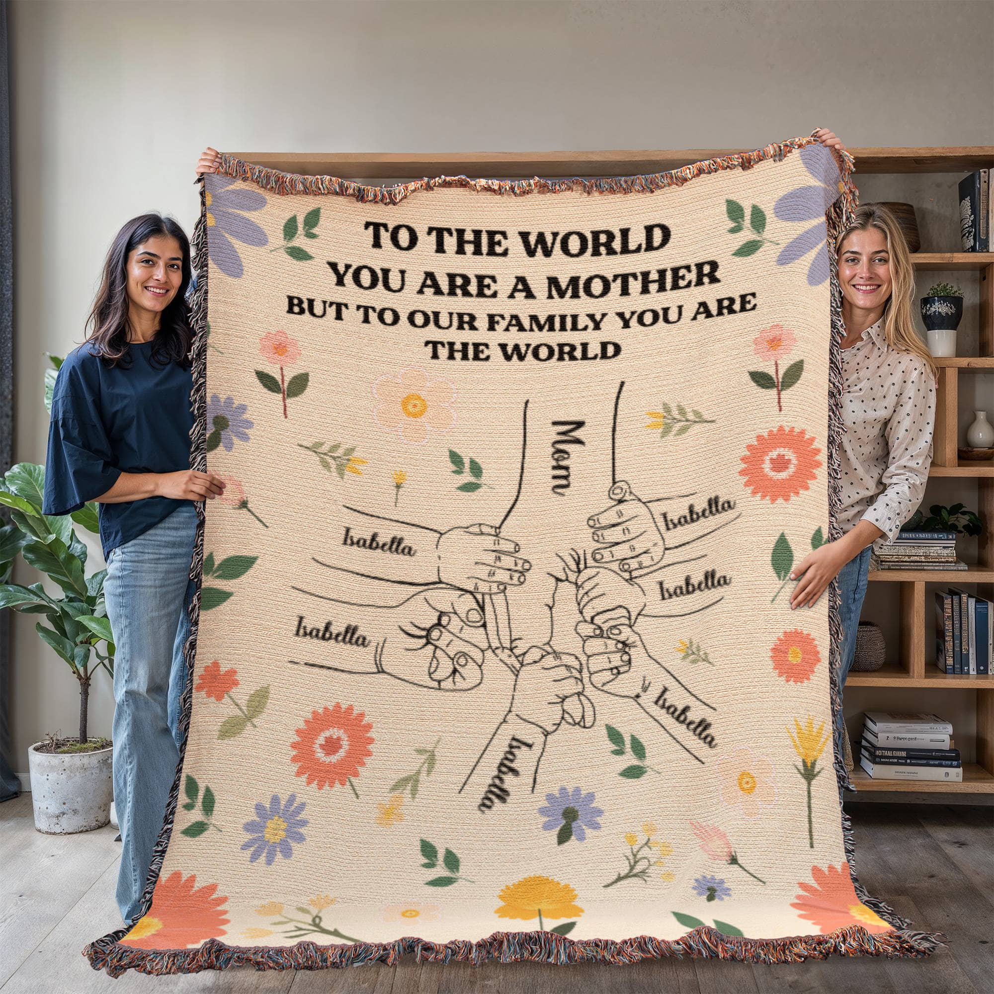 Blankets To the World You Are a Mother – Floral Woven Throw Blanket. To the World You Are a Mother – Floral Woven Throw Blanket.