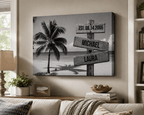 wall art Personalized Family Beach Canvas | Custom Family Name Wall Art with Tropical Palm Tree & Ocean | Coastal Family Home Decor Personalized Family Beach Canvas | Custom Family Name Wall Art with Tropical Palm Tree & Ocean | Coastal Family Home Decor