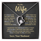 Jewelry Wife Gift, "Love And Light" Forever Love Necklace