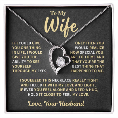 Jewelry Wife Gift, "Love And Light" Forever Love Necklace